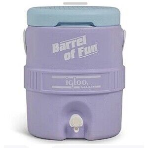 IGLOO 2 Gallon Seat Top Sports Beverage Water Cooler Spigot Retro Lilac